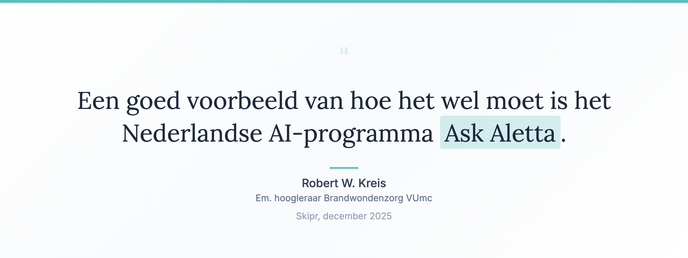 Ask Aletta als voorbeeld van verantwoorde AI in de zorg