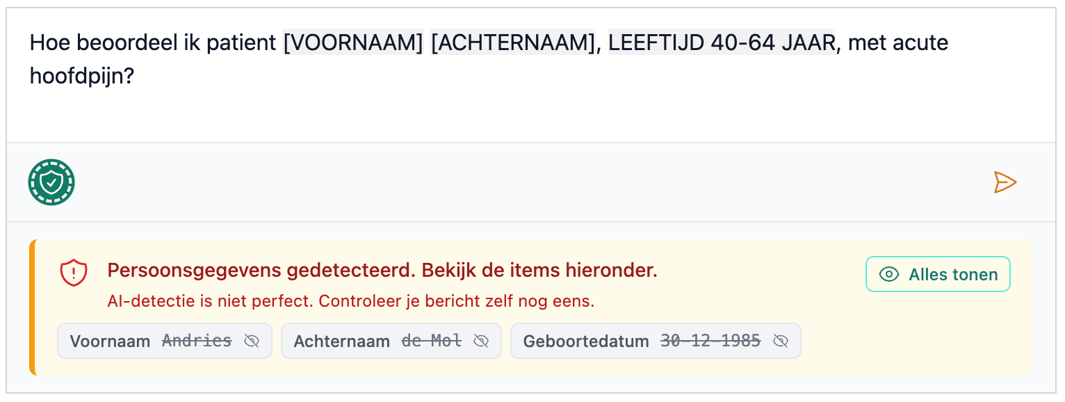 Geanonimiseerde vraag in Ask Aletta